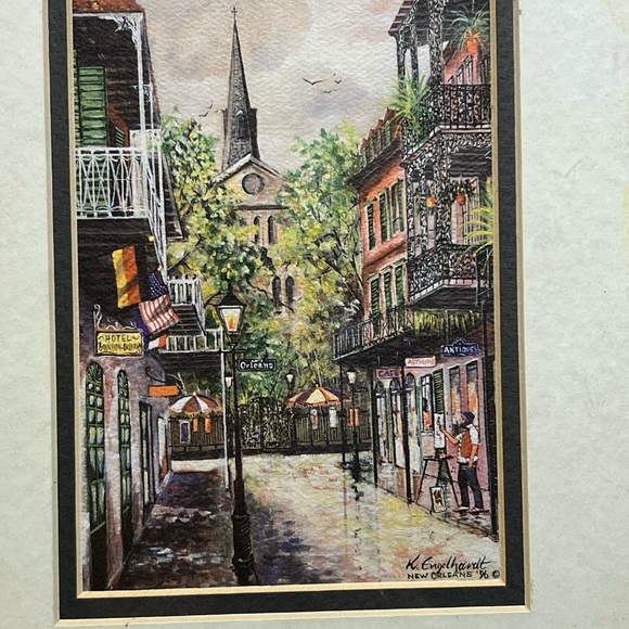 1996 K. Engelhardt New Orleans Signed, Matted & Framed Print - Picture 2 of 6